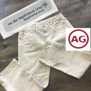 NWOT size 28R EX-boyfriend cropped in offwhite